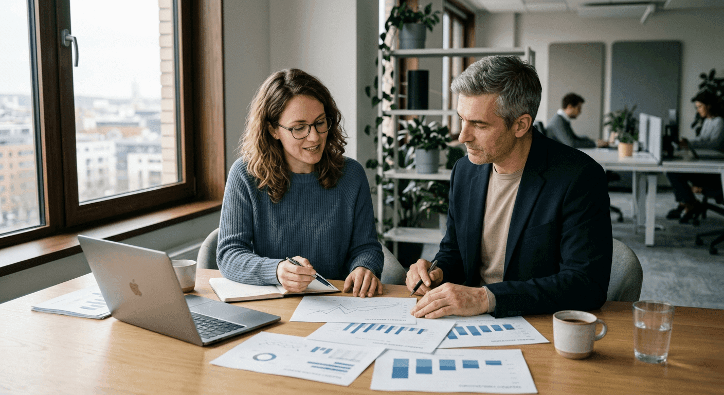 An industry analyst reviewing market data